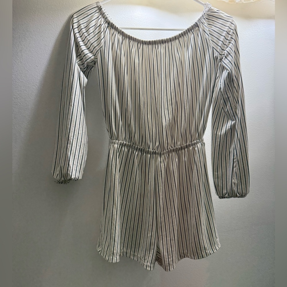Ardene Black and White Striped Top